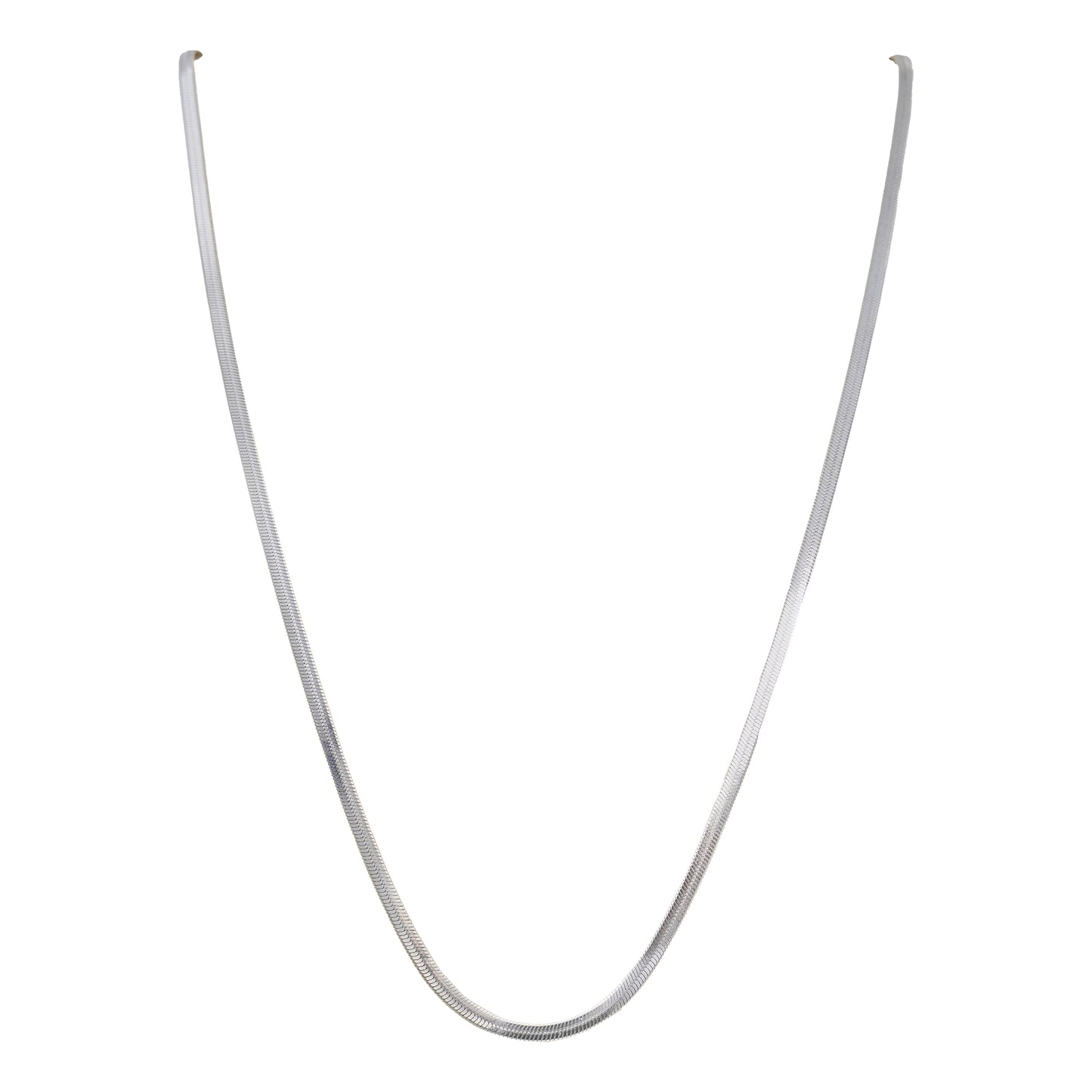 Valorance Flat Snake Silver Necklace