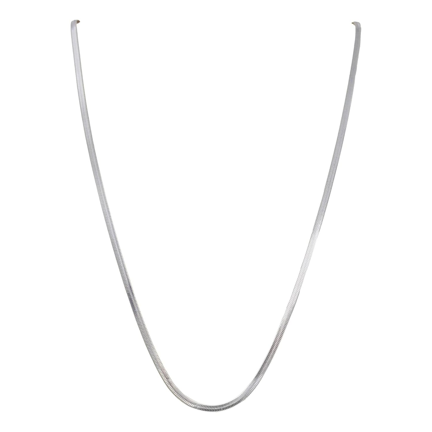 Valorance Flat Snake Silver Necklace