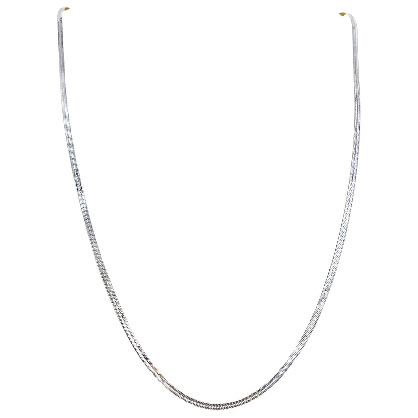 Valorance Flat Snake Silver Necklace