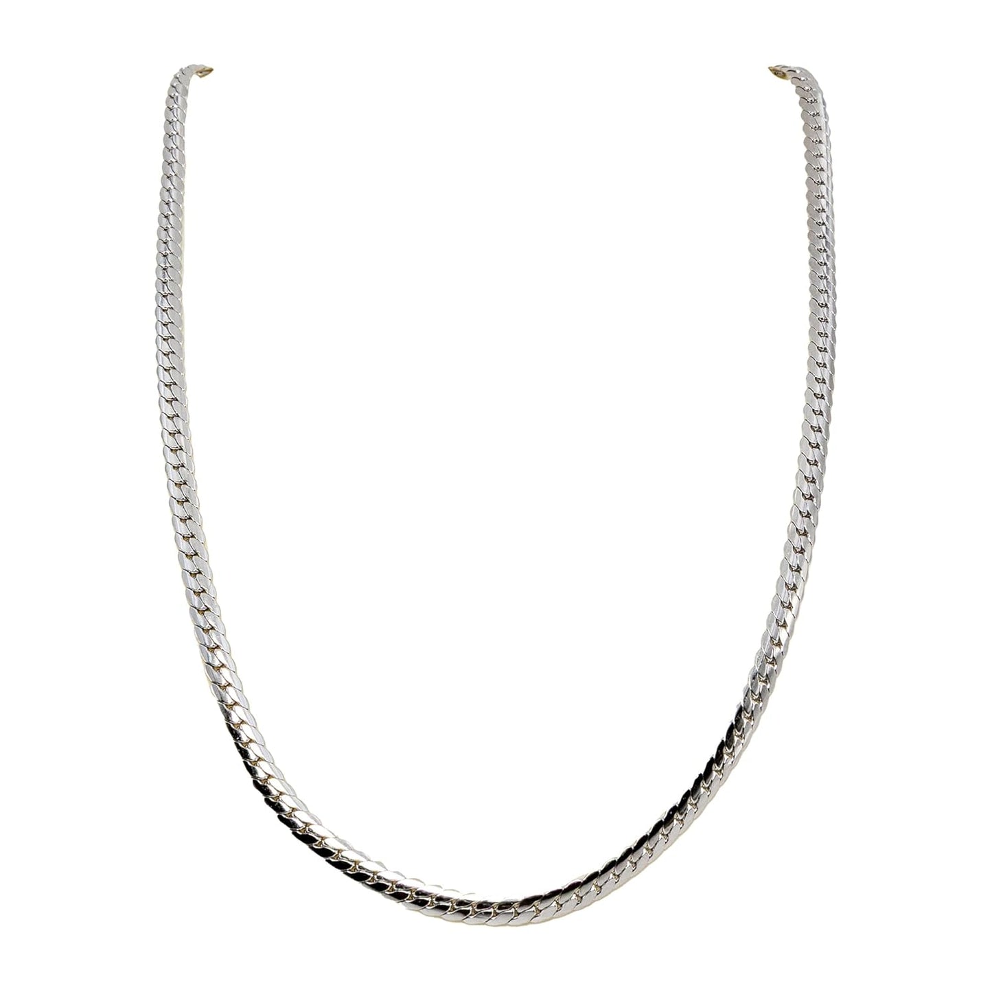 Oak Double Snake Silver Necklace