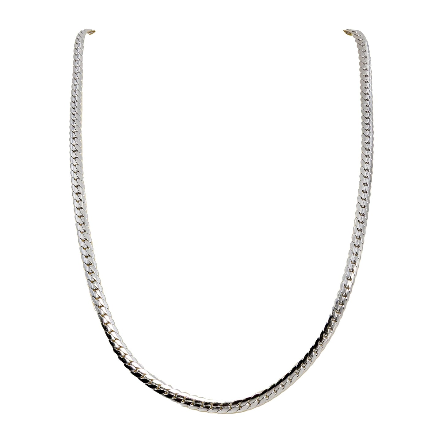 Oak Double Snake Silver Necklace