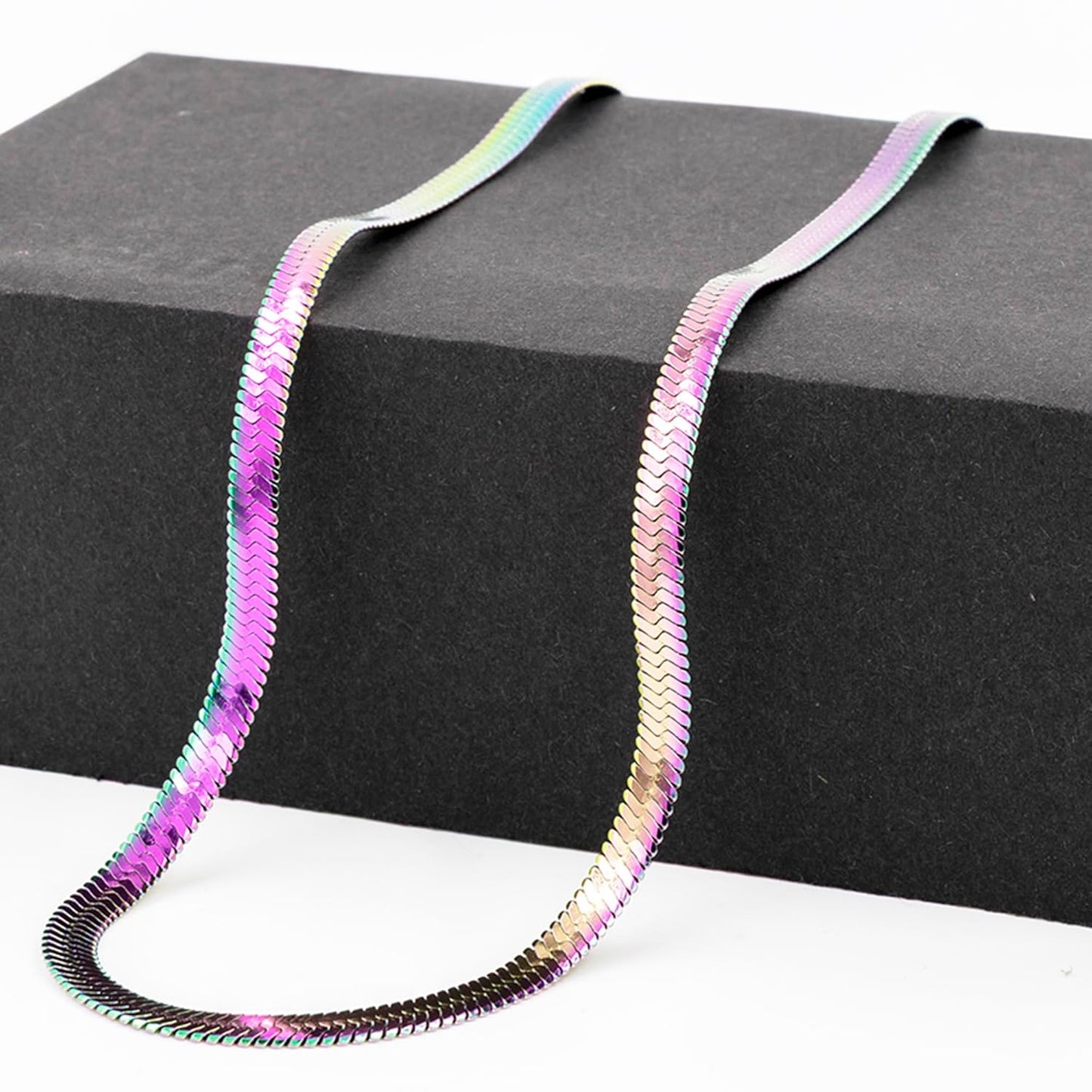 Valorance Flat Snake Multi-colour Necklace