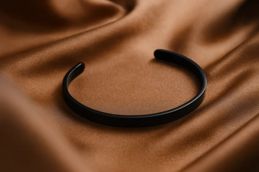 Saphéra Black Kada-Women's Bracelets-Emberstone-Emberstone