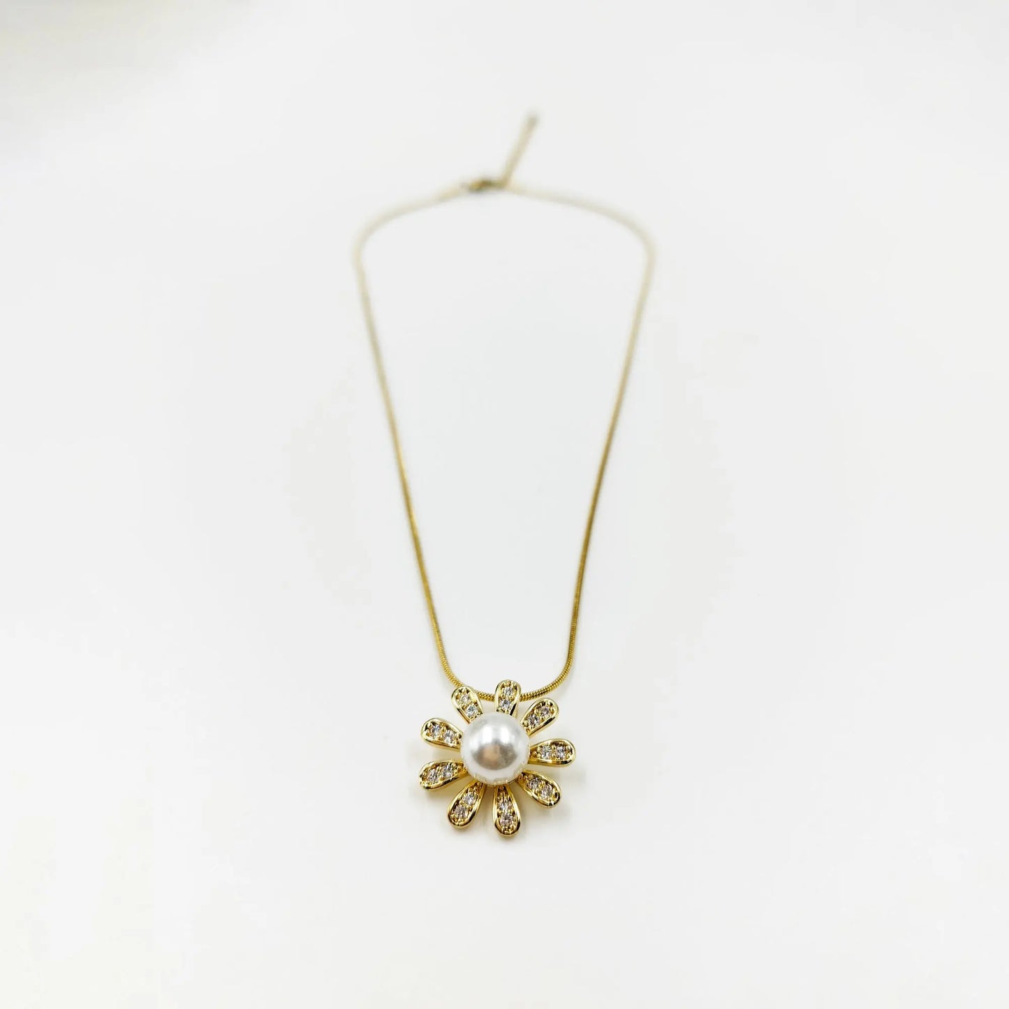 Fern & Pearl Necklace-Women's Necklace-Emberstone-Emberstone