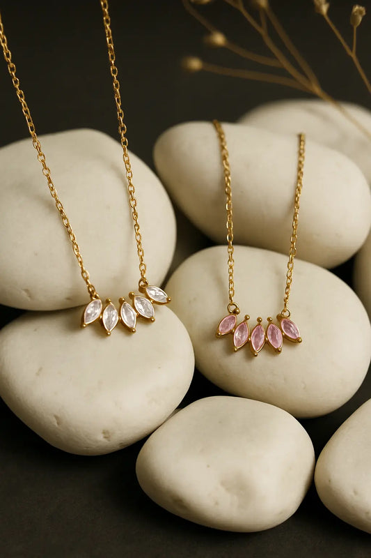 Fernelle Pink-Women's Necklace-Emberstone-Emberstone
