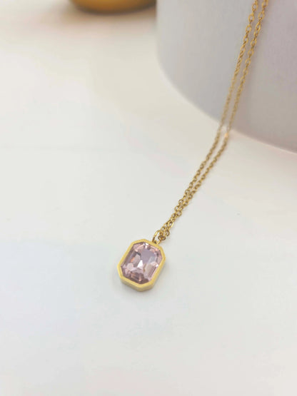 Virelle Rose Octagon-Women's Necklace-Emberstone-Emberstone
