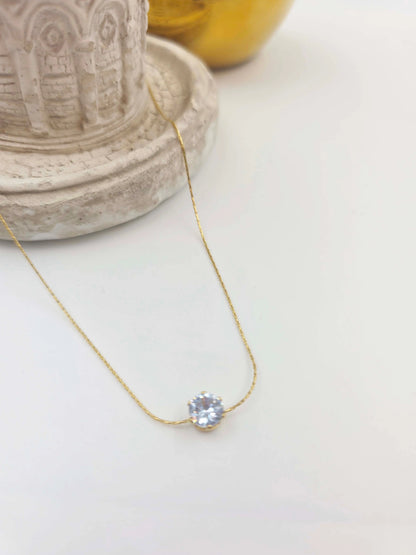 Zorya Solitaire-Women's Necklace-Emberstone-Emberstone