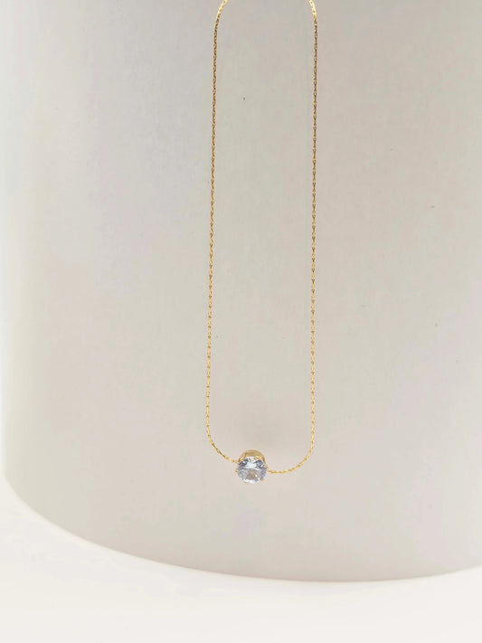 Zorya Solitaire-Women's Necklace-Emberstone-Emberstone