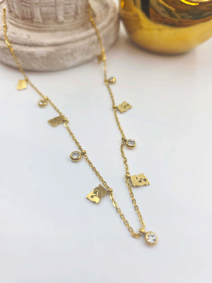 Arlune Dolphin and Solitaire Charms - Emberstone
