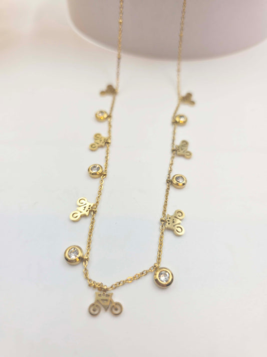 Glema Bicycle and Solitaire Charms