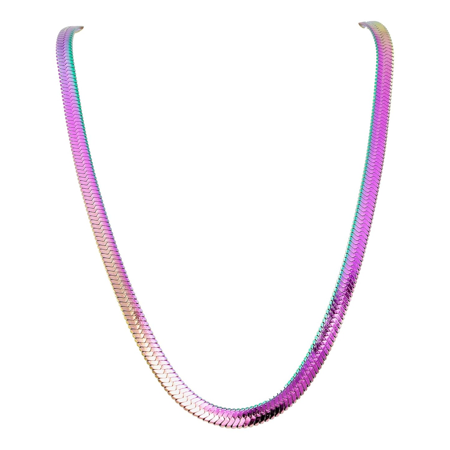 Valorance Flat Snake Multi-colour Necklace