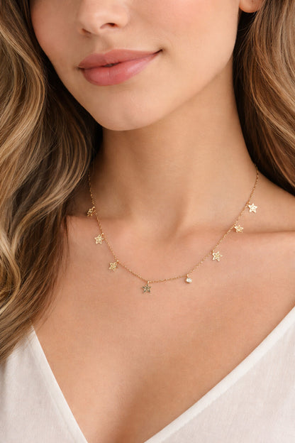 Azra Star and Solitaire Charms