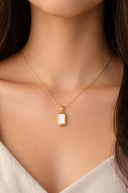 Caresse Ivory Marble Pendant