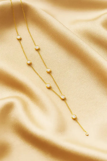 Elowyn Knot Loop Necklace-Women's Necklace-Emberstone-Emberstone