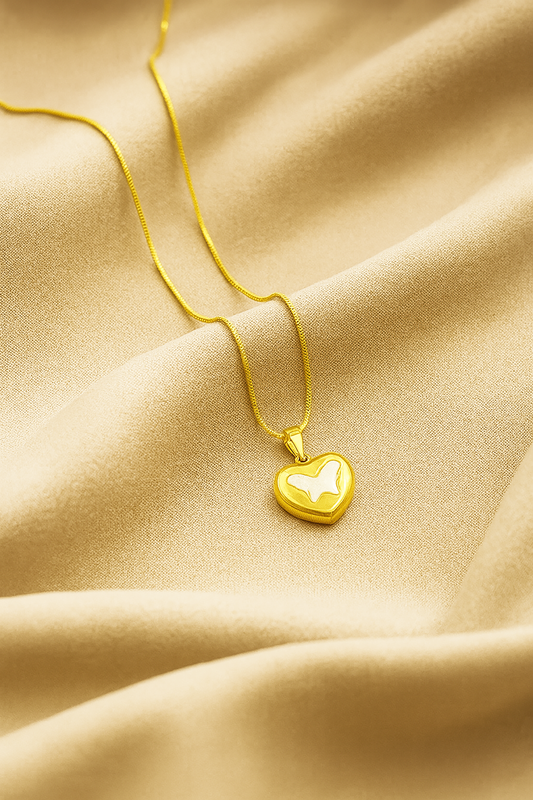 Halyn Pearl Butterfly Heart