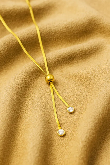 Zephyra Bow and Ball-Women's Necklace-Emberstone-Emberstone