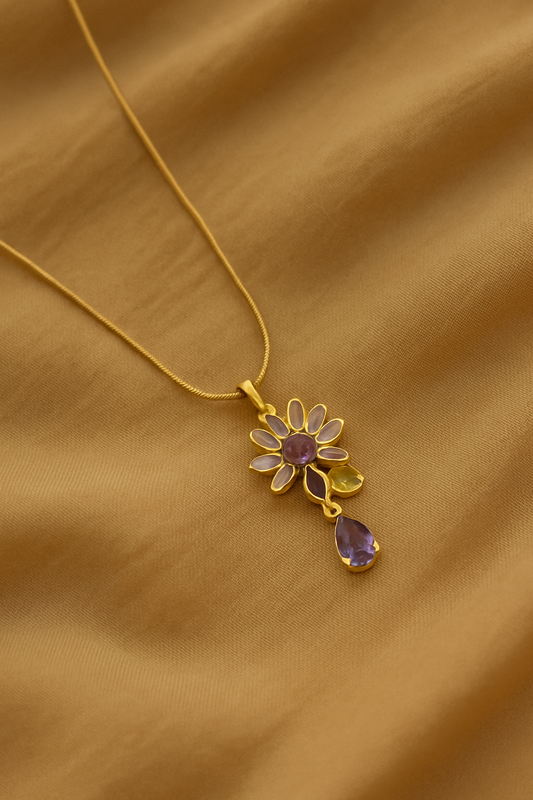 Starlith Purple Daisy with Blue Drop