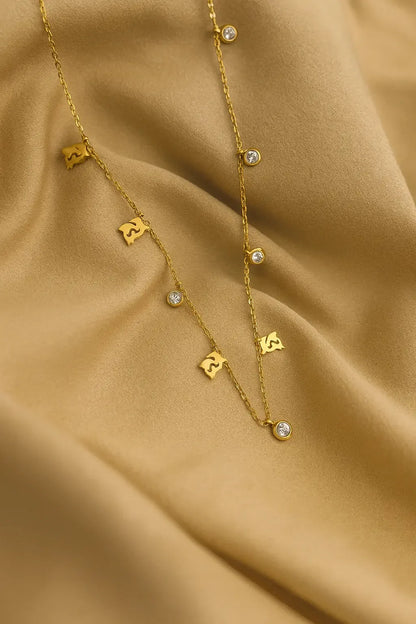 Arlune Dolphin and Solitaire Charms - Emberstone