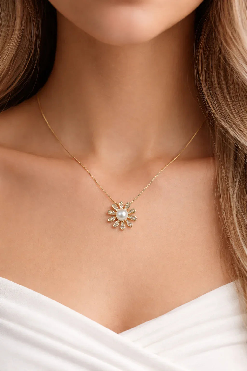 Fern & Pearl Necklace - Emberstone