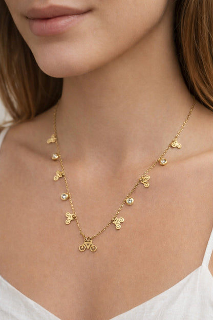 Glema Bicycle and Solitaire Charms