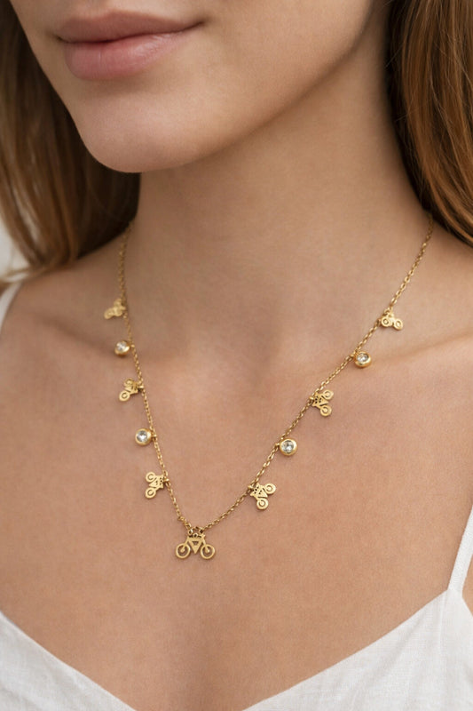 Glema Bicycle and Solitaire Charms