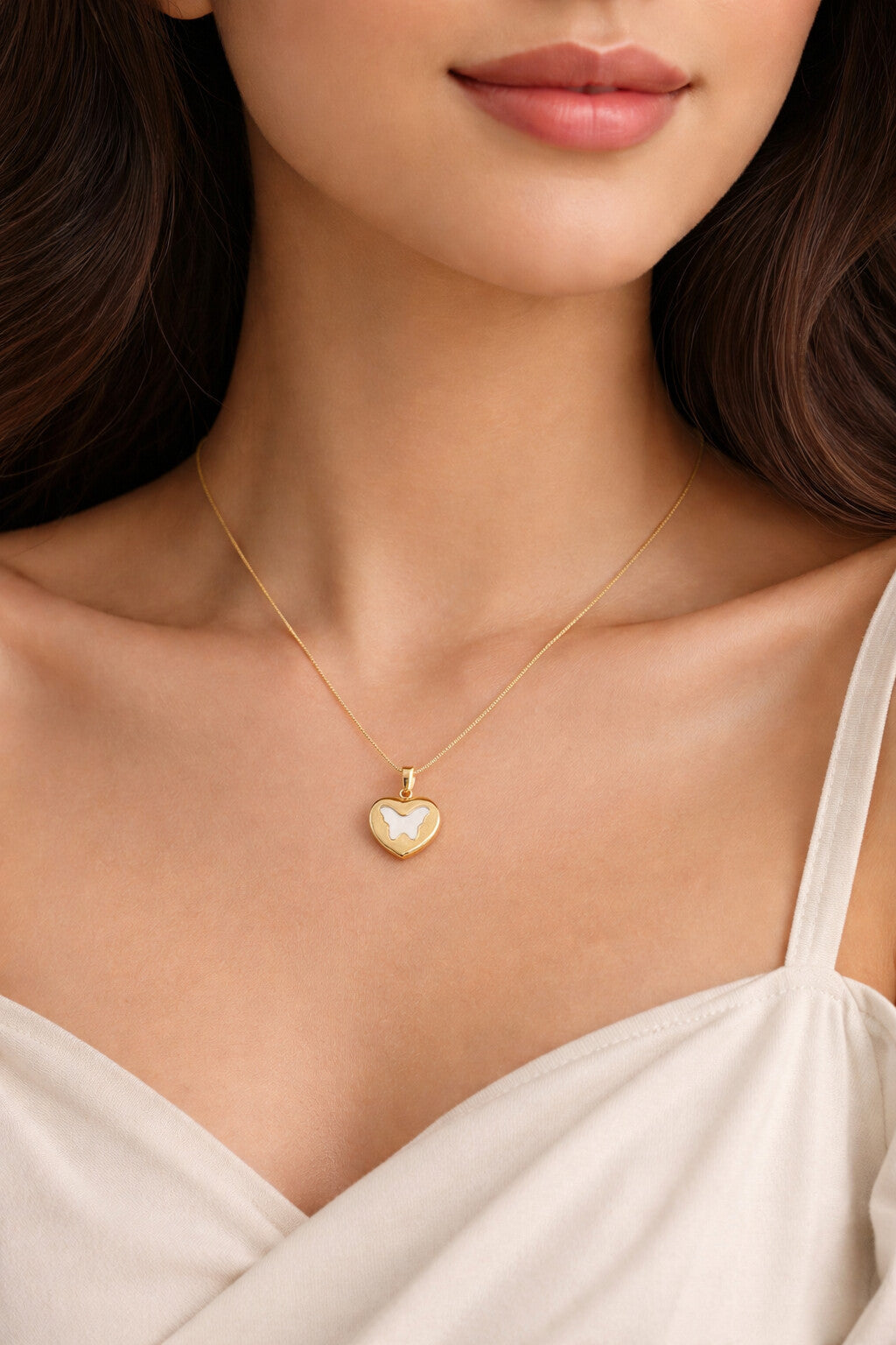 Halyn Pearl Butterfly Heart