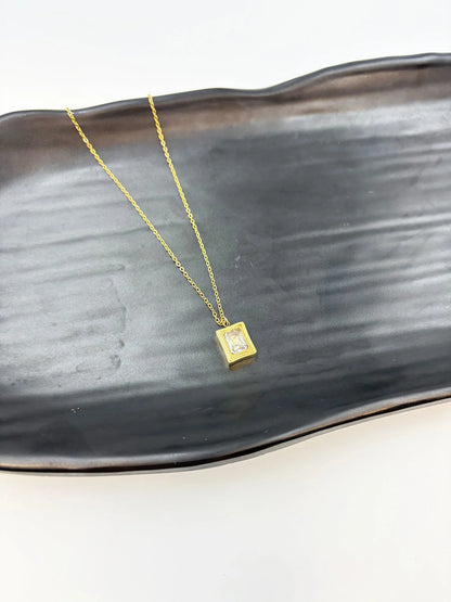 Linora White Emerald Layered-Women's Necklace-Emberstone-Emberstone
