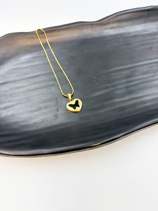 Vaelora Black Butterfly Heart
