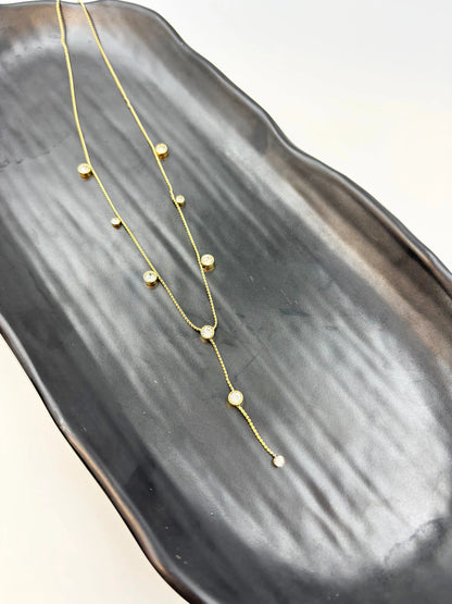 Elowyn Knot Loop Necklace-Women's Necklace-Emberstone-Emberstone