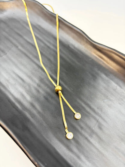 Zephyra Bow and Ball-Women's Necklace-Emberstone-Emberstone