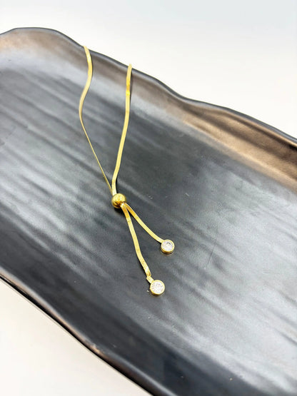 Zephyra Bow and Ball-Women's Necklace-Emberstone-Emberstone