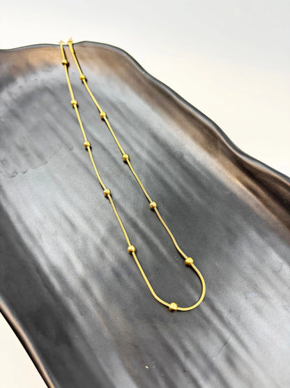 Eirla Golden Ball-Women's Necklace-Emberstone-Emberstone