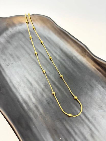 Eirla Golden Ball-Women's Necklace-Emberstone-Emberstone