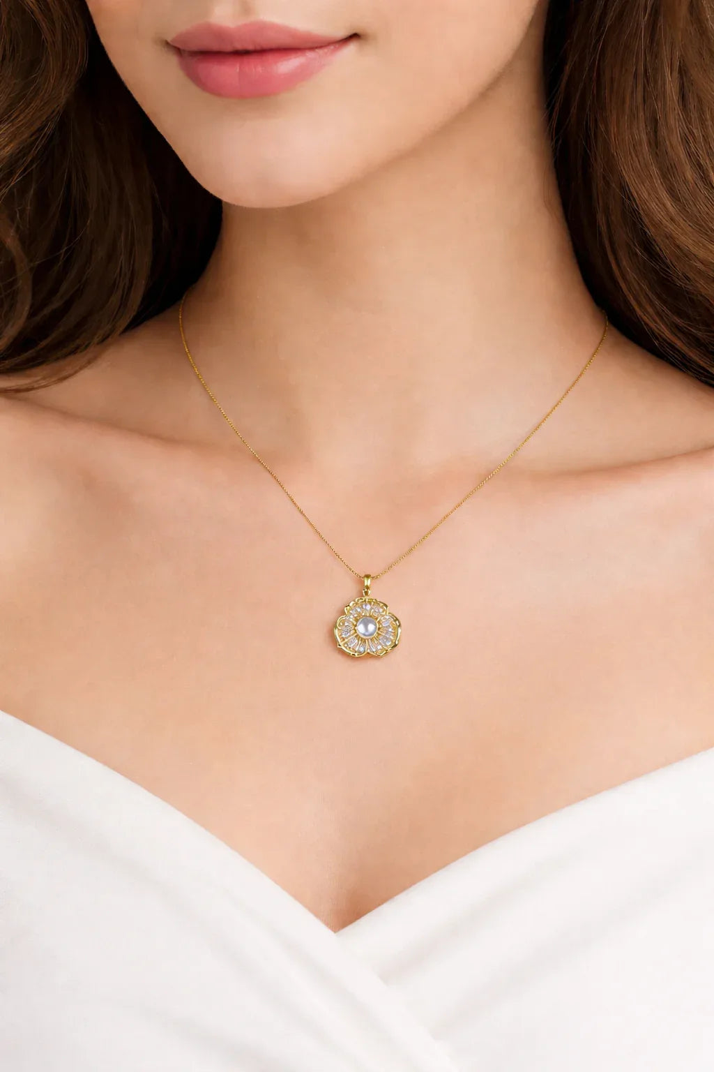 Petalune Necklace - Emberstone