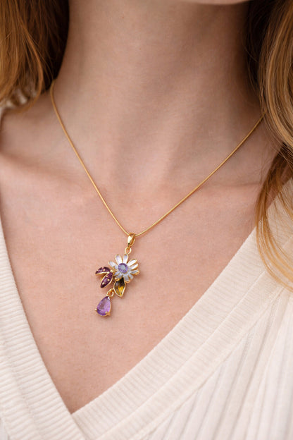 Starlith Purple Daisy with Blue Drop